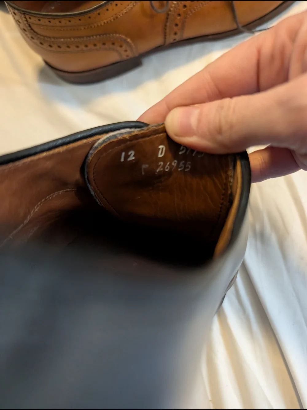 Allen Edmonds Men's Gray Leather Cap-Toe Oxfords